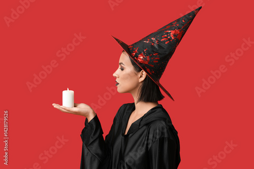 Beautiful young witch with ...