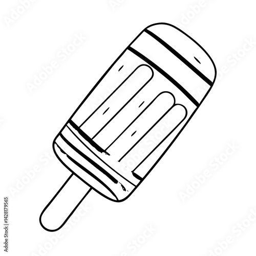 red white and blue popsicle icon, red white and blue popsicle line art - simple line art of red white and blue popsicle, perfect for red white and blue popsicle logos and icons