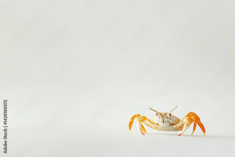 Fototapeta premium single crab animal with a copy space