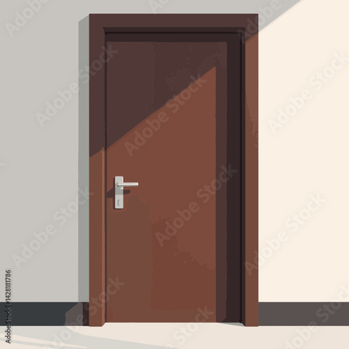 Elegant modern office door design in minimalist setting, sophistication