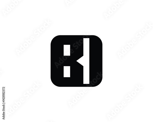 BI Logo design vector template. BI