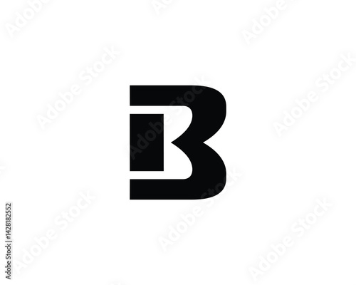 BI Logo design vector template. BI