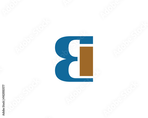BI Logo design vector template. BI