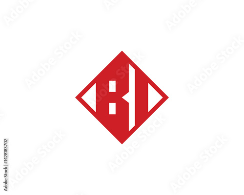 BI Logo design vector template. BI