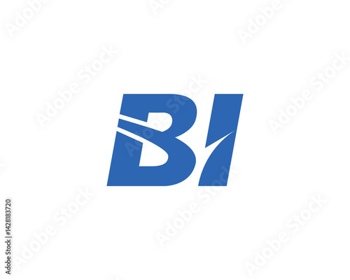 BI Logo design vector template. BI