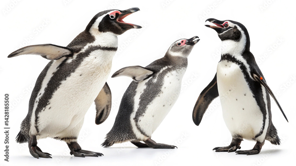 Obraz premium Penguin Graphic White Backdrop 