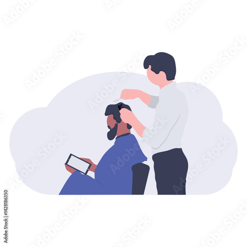 The Barber at Work
