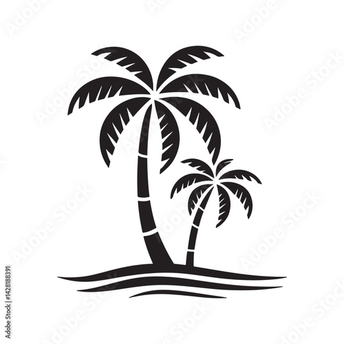 Palm Tree Silhouette Design Vector