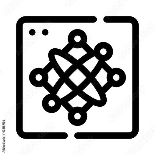 Data science line icon