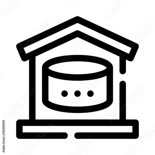 Data warehouse line icon