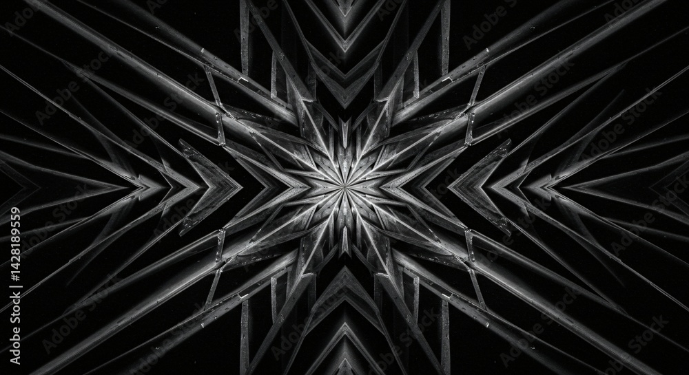 Obraz premium symmetrical pattern illustration abstract vector design banner logo symbol art