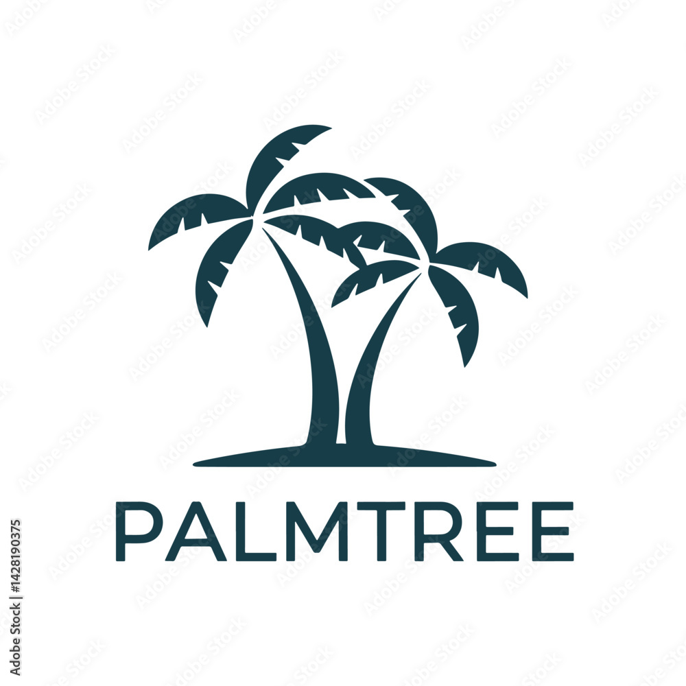 Obraz premium Palm Tree Silhouette Design Vector