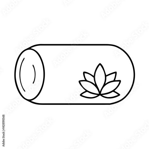 yoga bolster icon, yoga bolster line art - simple line art of yoga bolster, perfect for yoga bolster logos and icons