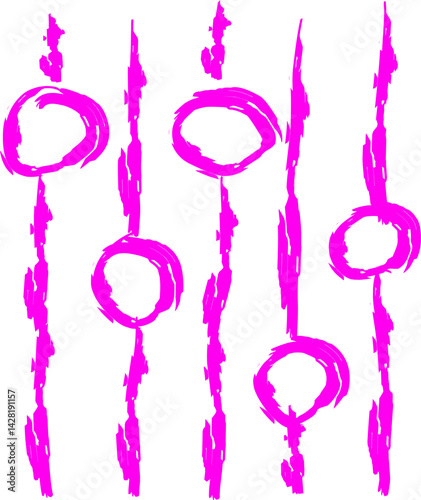 mastering icon in doodle style. purple line scribble icon