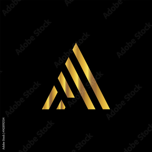 A letter unique and modern logo design