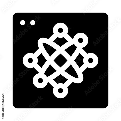 Data science glyph icon