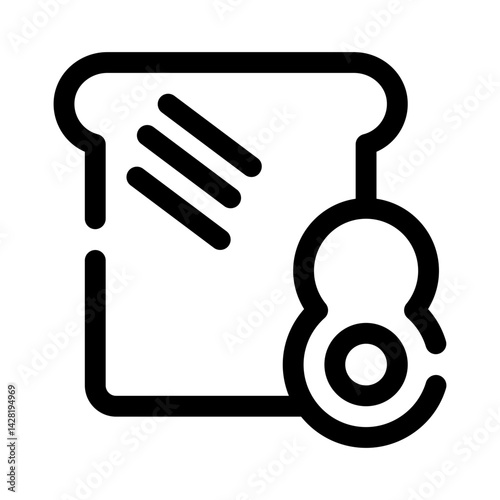 Avocado Toast line icon