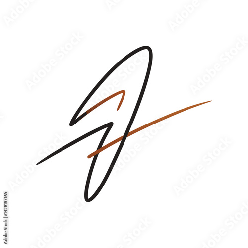 Signature Digital and Handwritten on White Background