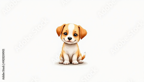 Wallpaper Mural dog on white background Torontodigital.ca