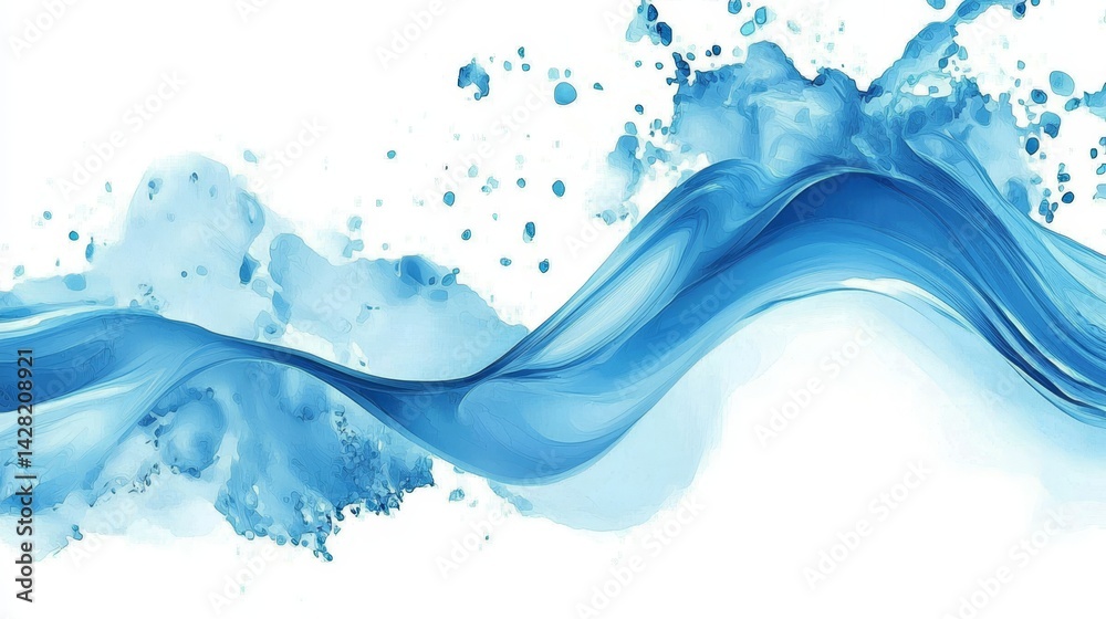 Cheerful Cartoon Wave Design for Pool Parties Cheerful Cartoon Wave Design for Pool Parties
