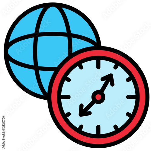 World Time Zones Icon