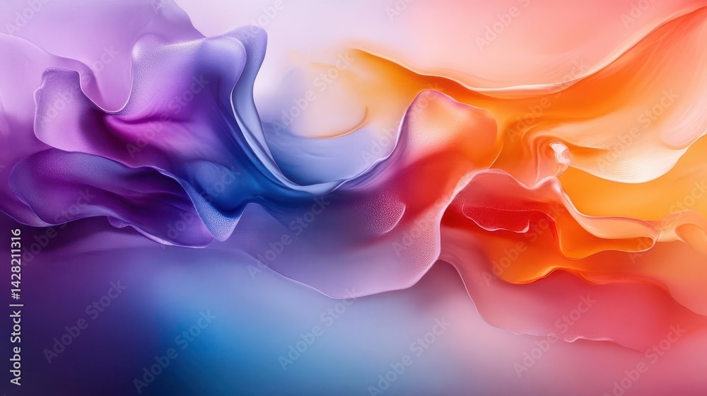 Fototapeta premium Abstract colorful liquid flow background.