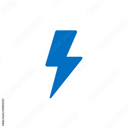 Blue Lightning Bolt Symbol on White Background Free Download Blue Lightning Bolt Symbol on White Background - GFXLoad