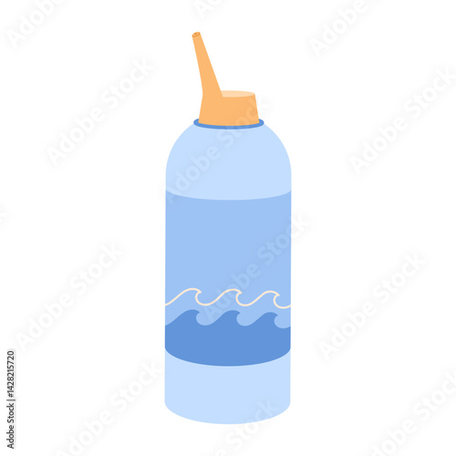 Nasal spray. Flat vector isolated illustration