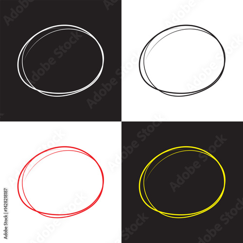 Hand drawn doodle frame icon. Vector  illustration EPS 10/ AI