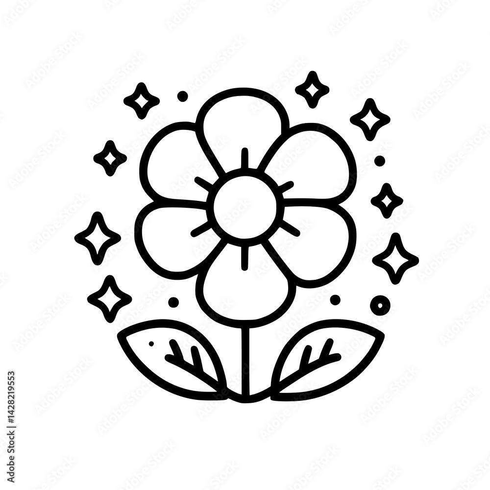abstract line art flower abstract line art flower