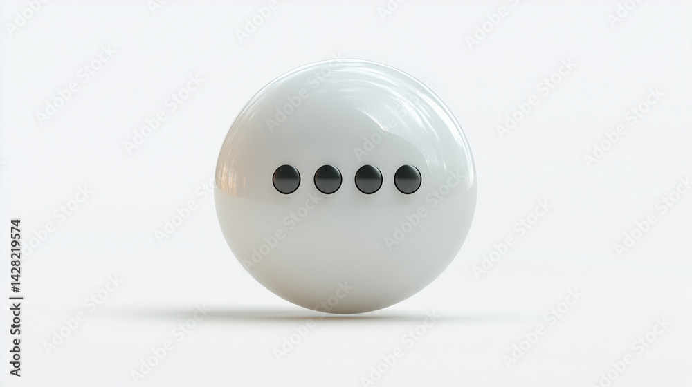 Sleek 3D Speech Bubble Icon with Three Dots Inside Symbolizing a New Text Message, Modern Glossy Finish, Ultra HD, Fully Isolated, Generated AI
Sleek 3D Speech Bubble Icon with Three Dots Inside Symbolizing a New Text Message, Modern Glossy Finish, Ultra HD, Fully Isolated, Generated AI