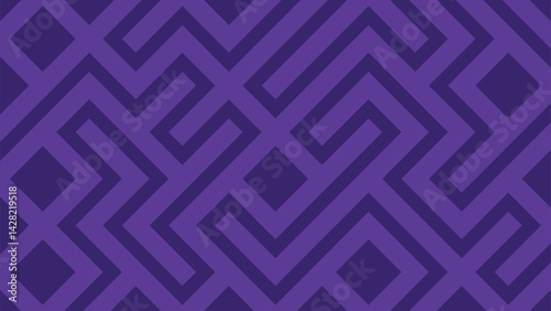 Geometric purple maze Linear pathways intersect with squared openings
