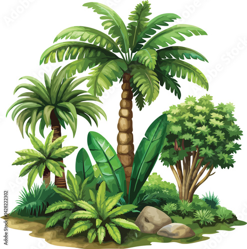 Vector palm tree