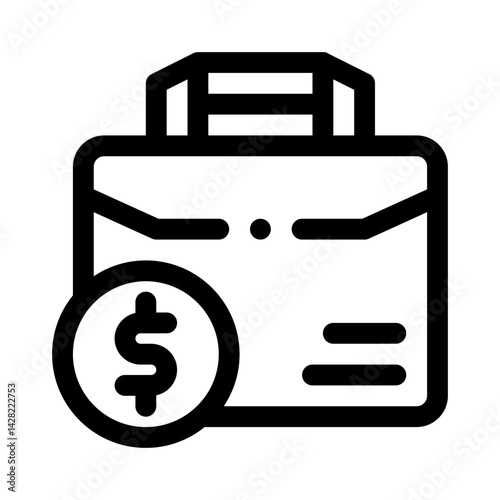 Business loan line icon