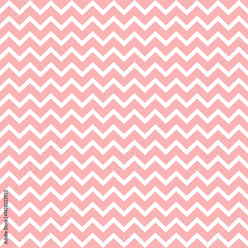 Rosy zigzag pattern A stylishly repeating angular design with cheerful light pink  white hues