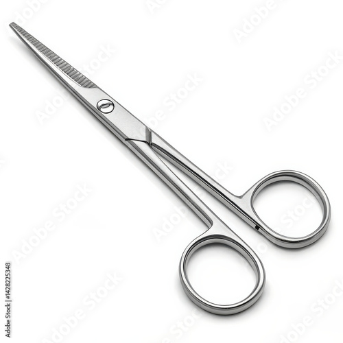Stainless steel medical scissors with sharp blades designed for precision cutting in healthcare settings. ergonomic handles ensure comfort and control during use