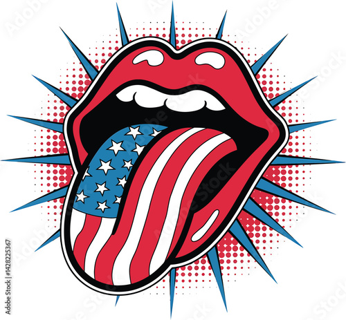 Colorful vector of American flag for 4th of July with artistic and vintage design