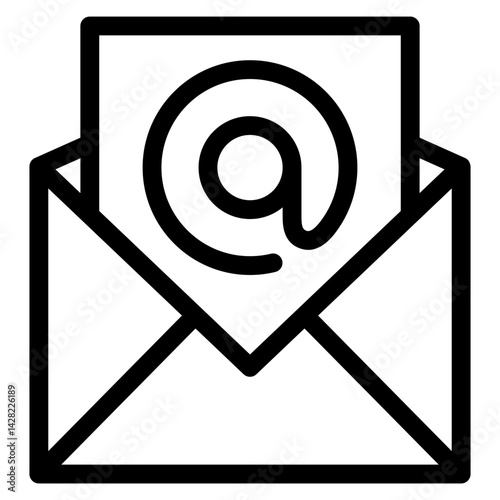 Email read icon. Editable Pixel perfect stroke line vector icon. Communication icons. 	