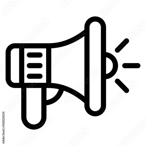 Megaphone. Editable Pixel perfect stroke line vector icon. Communication icons. 	