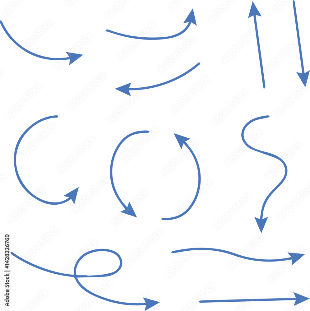 Obraz premium blue and white arrows