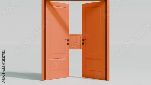 3D loop satisfying door pathway animation