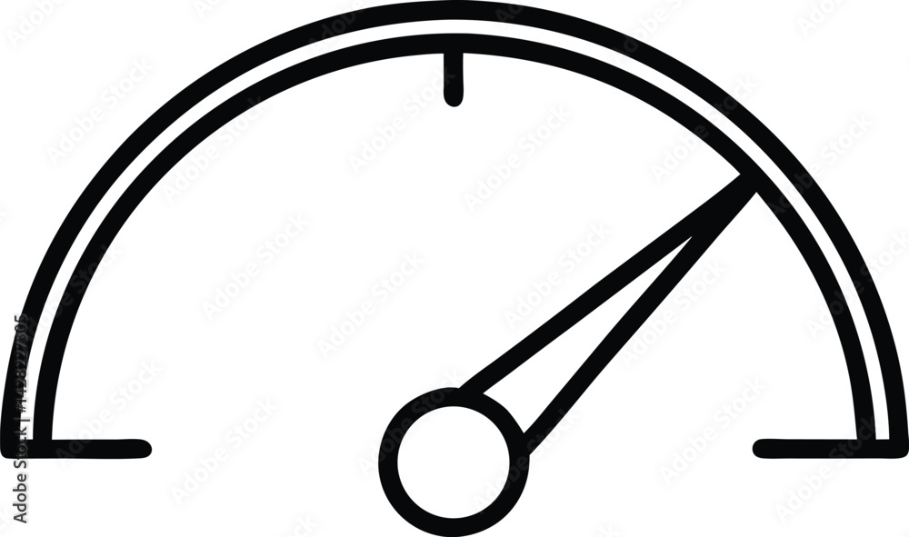vector illustration of a speedometer