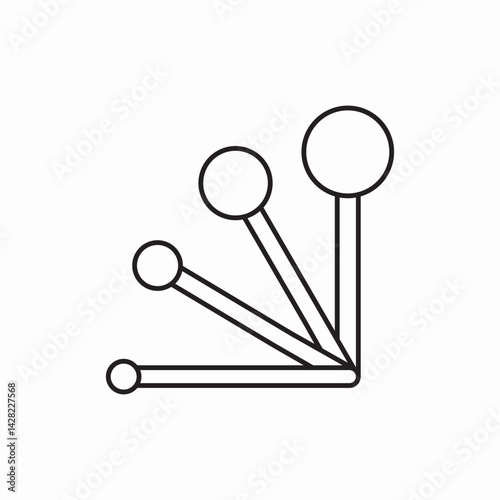 Measuring spoons set icon vector sign
