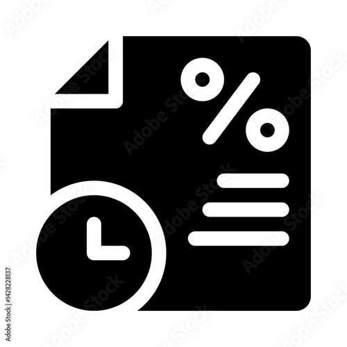 Credit history glyph icon