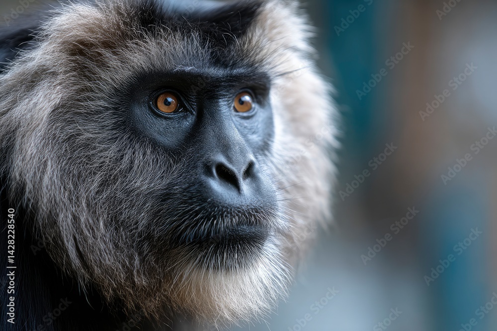 Obraz premium Monkey Face with Gray Fur