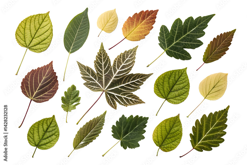 Fototapeta premium Colorful Autumn Leaves Arrangement