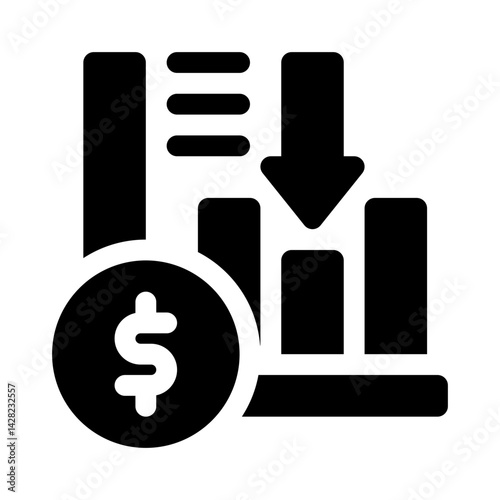 Cost Reduction glyph icon