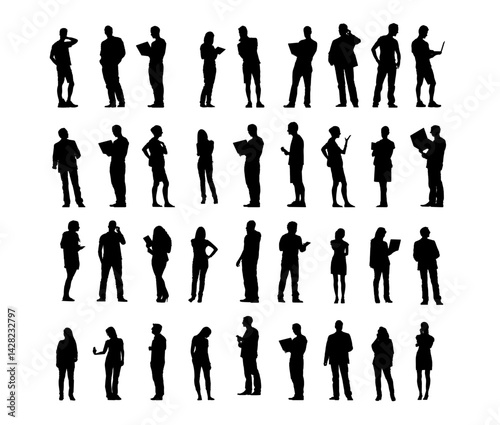 Flat Design Business People sillhoutte