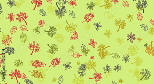 Delicate botanical pattern creating a peaceful and inviting backdrop for festive holiday projects