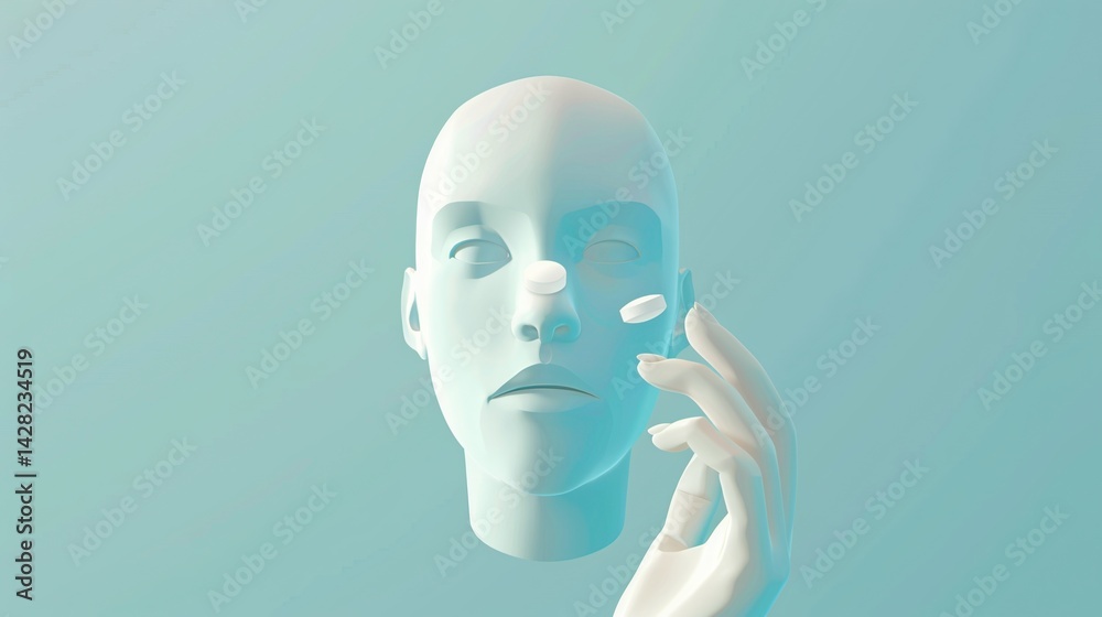 Obraz premium Light symbolic photo illustrating psychiatric care and stress healing